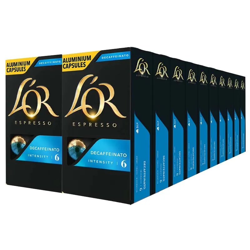 Decaffeinato L'or 20 cajas compatible Nespresso 200 cápsulas Decaffeinato L'or 20 cajas compatible Nespresso 200 cápsulas