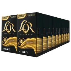 Guatemala L'or 20 cajas compatible Nespresso 200 cápsulas