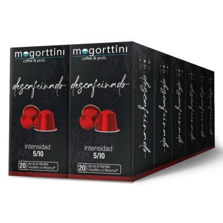 Descafeinado Mogorttini 12 cajas de 20 cápsulas cada una. Compatibles  Nespresso