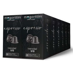 Espresso 12 cajas Mogorttini de 20 cápsulas de cafe compatibles con Nespresso.