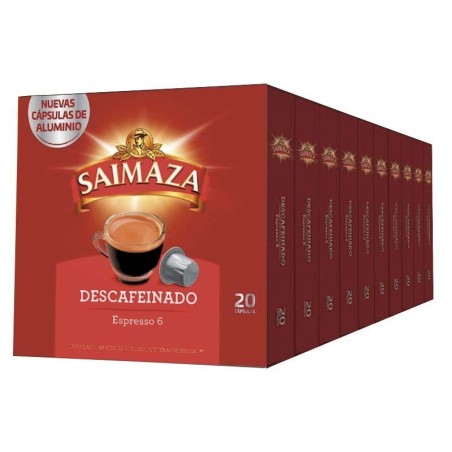 DESCAFEINADO Saimaza 10 cajas de 20 cápsulas compatibles Nespresso