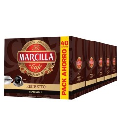 Ristretto Marcilla 5 cajas de 40 cápsulas compatibles Nespresso
