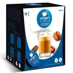 CORTADO DESCAFEINADO, 16 cápsulas ORIGEN Sensations compatibles Dolce Gusto