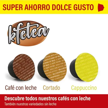 Kit degustación Leche Dolce gusto Kfetea 3 cápsulas Kit degustación Leche Dolce gusto Kfetea 3 cápsulas