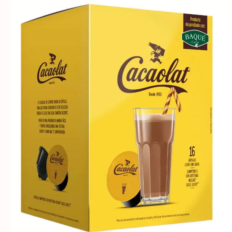 Cacaolat 16 cápsulas BAQUÉ CAFÉ compatibles con Dolce Gusto Cacaolat 16 cápsulas BAQUÉ CAFÉ compatibles con Dolce Gusto