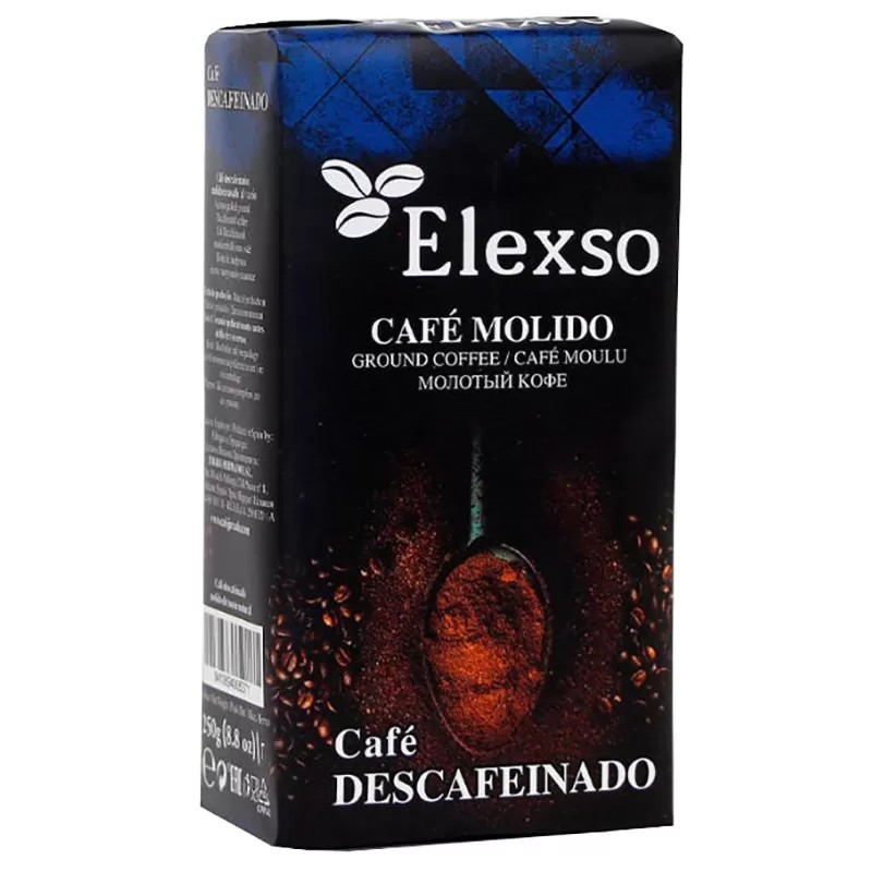 Café Molido Descafeinado Elexso, 250 gramos