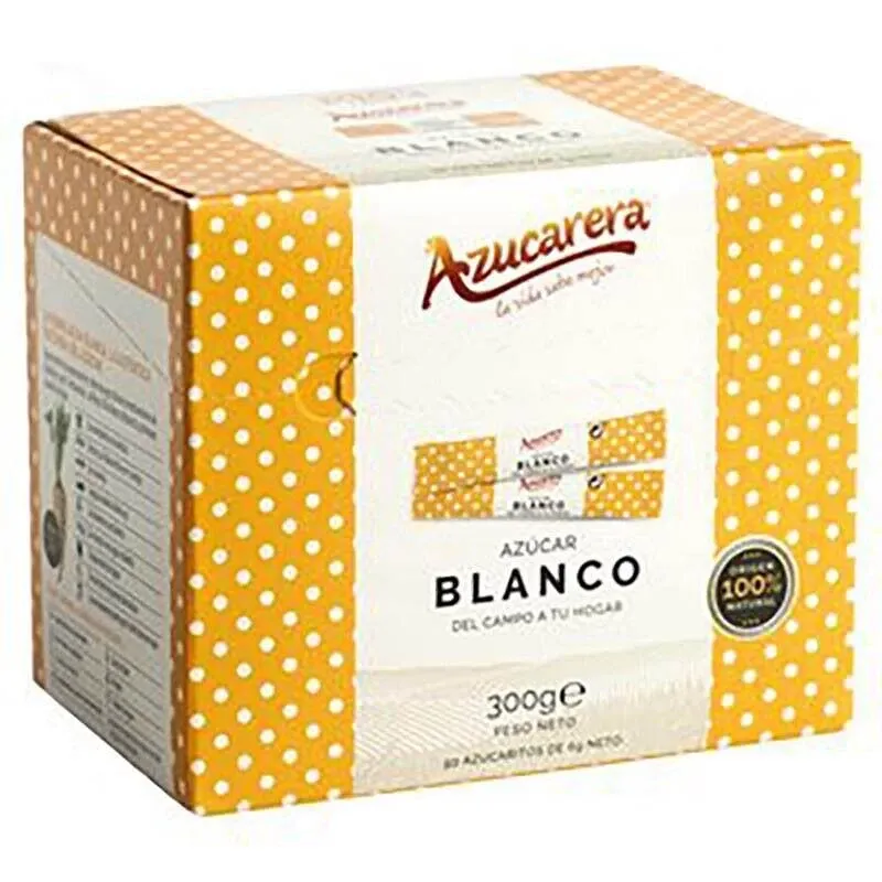 Azúcar Blanco de origen natural, 50 sobres La Azucarera Azúcar Blanco de origen natural, 50 sobres La Azucarera