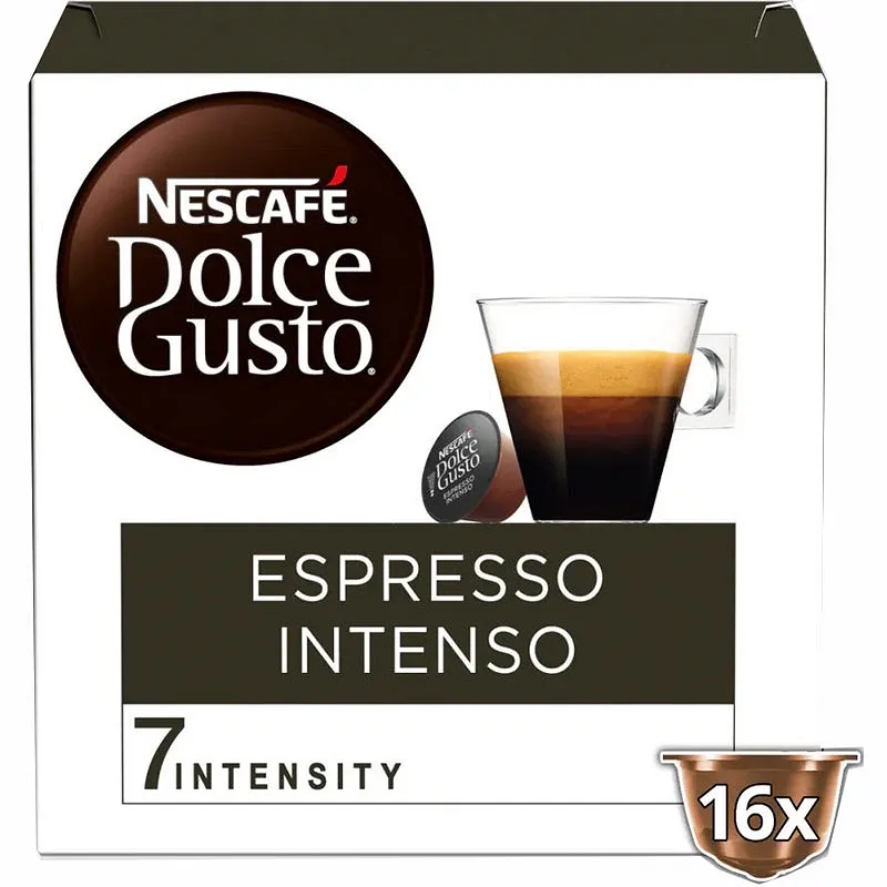 Café Espresso Intenso Dolce Gusto: 16 Cápsulas Originales