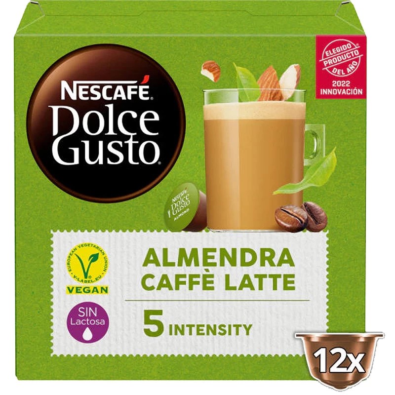 Caffè Latte de Almendra 12 Cápsulas Nescafé Dolce Gusto para Veganos