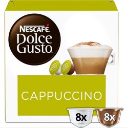 Cappuccino en cápsulas 8 bebidas. Dolce Gusto, esta bebida utiliza 2 cápsulas.