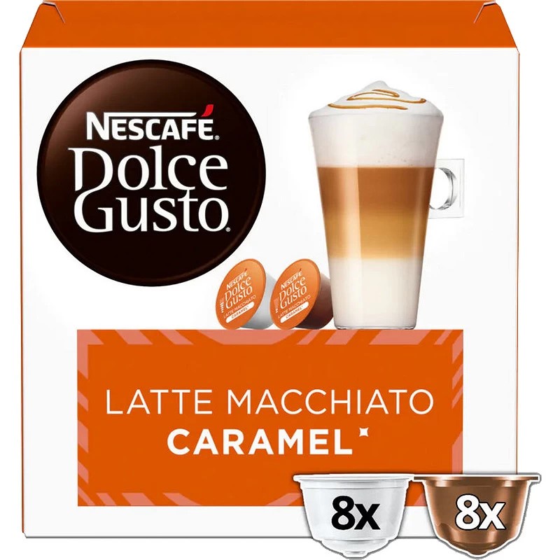 Latte Macchiato Caramel, Dolce Gusto, 8+8 uds