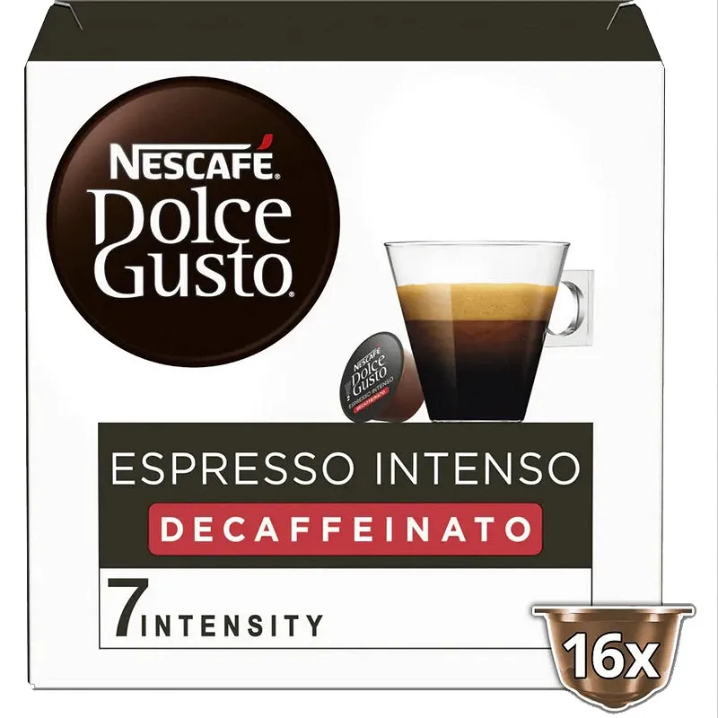 Café Espresso Intenso Descafeinado 16 u Nescafé Dolce Gusto Café Espresso Intenso Descafeinado 16 u Nescafé Dolce Gusto