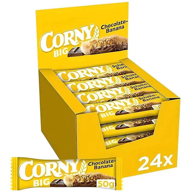 Corny Big Chocolate-Banana caja 24 unidades de 50 gr Corny Big Chocolate-Banana caja 24 unidades de 50 gr