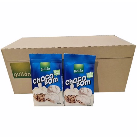 ChocoBom Blanco caja 12 unidades de 100 gramos, galletas Gullón