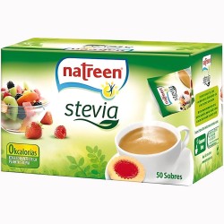 Sacarina Natreen Stevia 50 sobres de 1 gramo