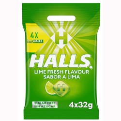 Halls Lima, caramelos Halls 4 sticks de 32 gramos