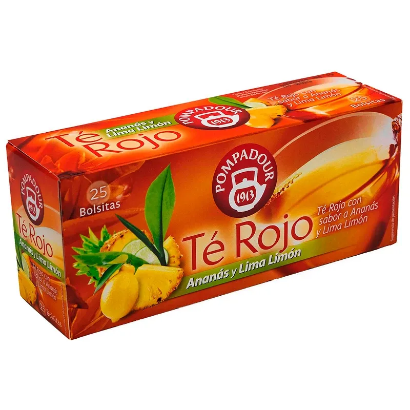 Té rojo Ananás y lima Pompadour, 25 bolsitas