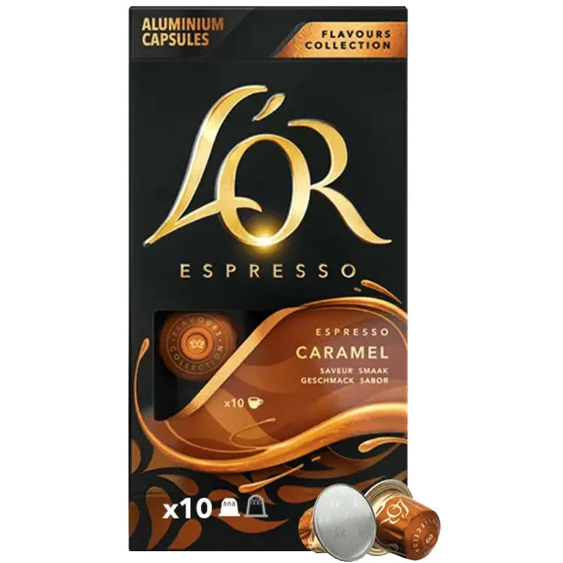 Lor Flavours Caramelo , 10 capsulascompatibles con Nespresso