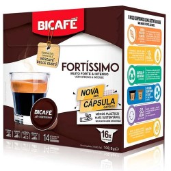 Fortissimo Espresso Bicafé, 16 cápsulas compatibles con Dolce Gusto