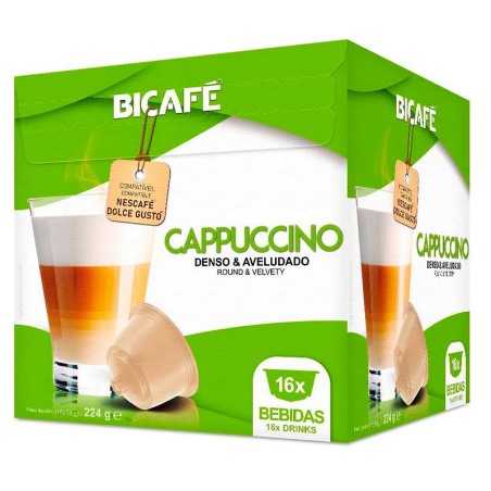 Cappuccino Bicafé, 16 cápsulas compatibles con Dolce Gusto