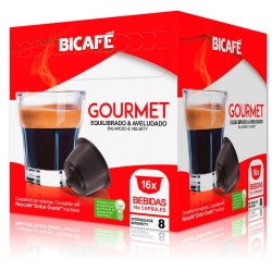 Gourmet Bicafé, 16 cápsulas compatibles con Dolce Gusto