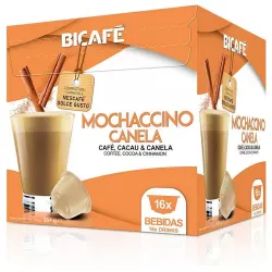 Mocachino con canela Bicafé, 16 cápsulas compatibles con Dolce Gusto