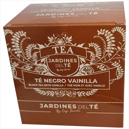 Té Negro Vainilla, 15 piramides de 2 gramos Jardines del té