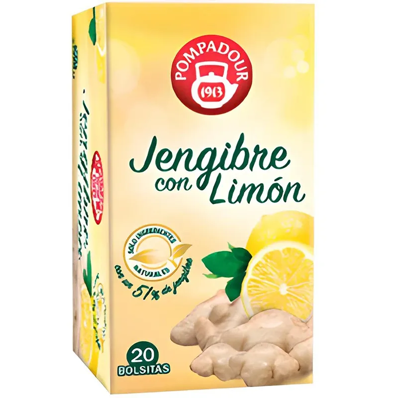 Jengibre con Limón Pompadour 20 infusiones Jengibre con Limón Pompadour 20 infusiones