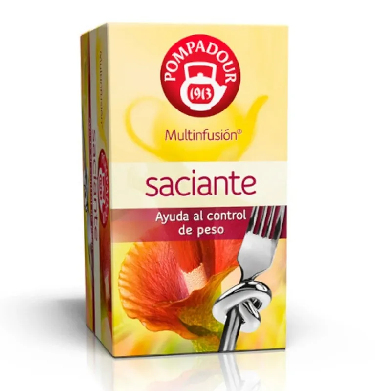 Saciante Pompadour 20 infusiones, ayuda al control del peso