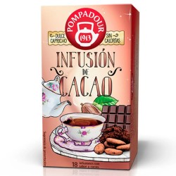 Infusión con sabor a Cacao Pompadour 18 bolsitas