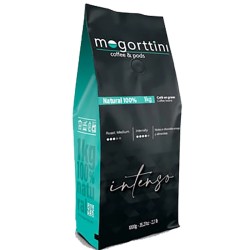 Mogorttini espresso Intenso café para bares en bolsa de un kilo.