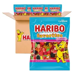 Favoritos Classic de Haribo. Caja de 18 ud x 90 gr. de gominolas