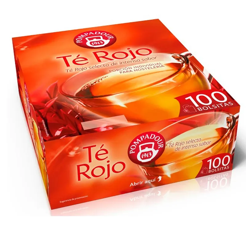 Té Rojo Pompadour 100 Bolsitas Especial Hosteleria (Envueltas)