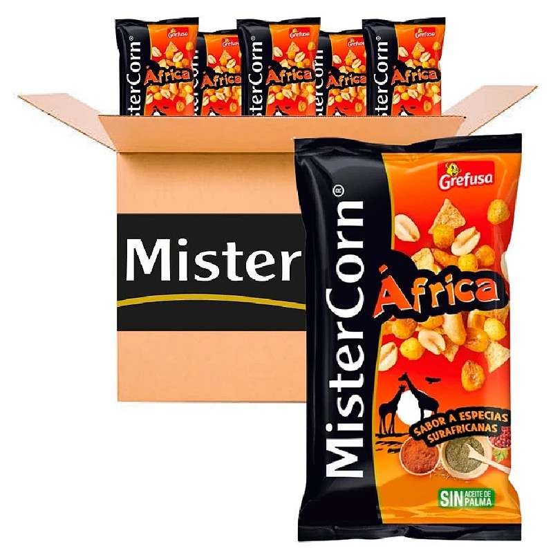 Mister Corn sabores de África 97 gr. Caja de 18 unidades