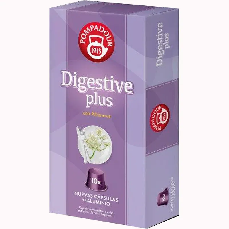 Digestive Plus con Alcaravea 10 Cápsulas aluminio Pompadour, compatibles Nespresso Digestive Plus con Alcaravea 10 Cápsulas aluminio Pompadour, compatibles Nespresso