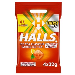 Halls sabor ICE TEA , caramelos Halls 4 sticks de 32 gramos