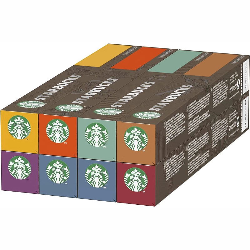 Starbucks Selección 8 tubos variados  80 cápsulas Nespresso