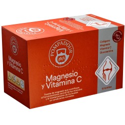 Magnesio y Vitamina C 15 bolsitas Pompadour, fuente de Magnesio