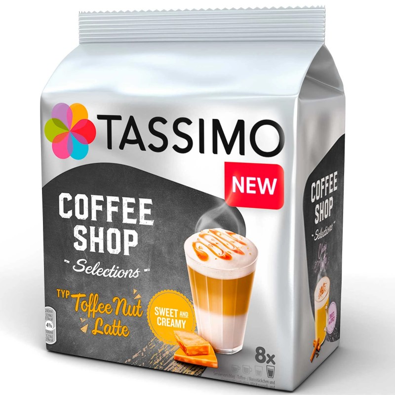 TASSIMO Coffee Shop Toffee Nut Latte 8+8
