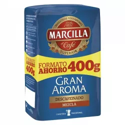 Marcilla molido Gran Aroma Descafeinado Mezcla 50/50 , Formato Ahorro 400 gramos