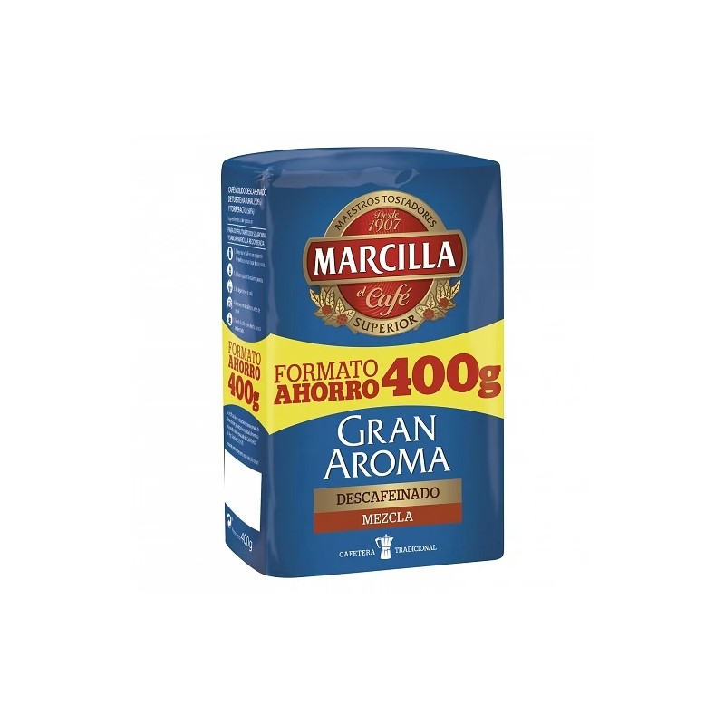 Marcilla molido Gran Aroma Descafeinado Mezcla 50/50 , Formato Ahorro 400 gramos