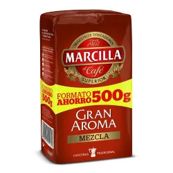 Marcilla molido Gran Aroma Descafeinado Mezcla 50/50 , Formato Ahorro 400 gramos