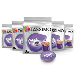 Chocolate Milka 5 cajas de 8 cápsulas Tdisc para el sistema de capsulas Tassimo