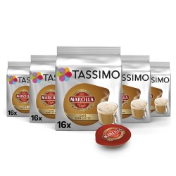 Café con leche Marcilla 5 cajas de 16 servicios sistema Tassimo