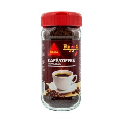 Delta Café Soluble  tarro de 100 ggramod con cafeína Tueste Natural