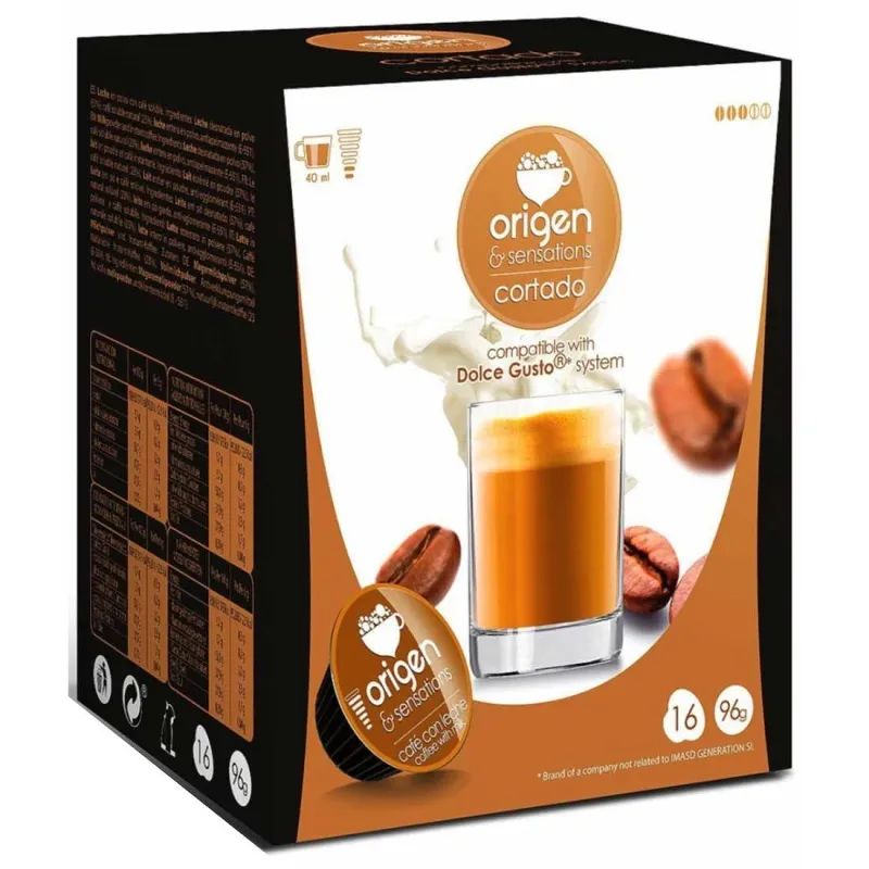 Café Cápsulas Dolce Gusto * Extra Intense Origen & Sensations 16 Un