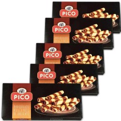 Barquillos rellenos de cacao Picó 5 paquetes de 75 gramos
