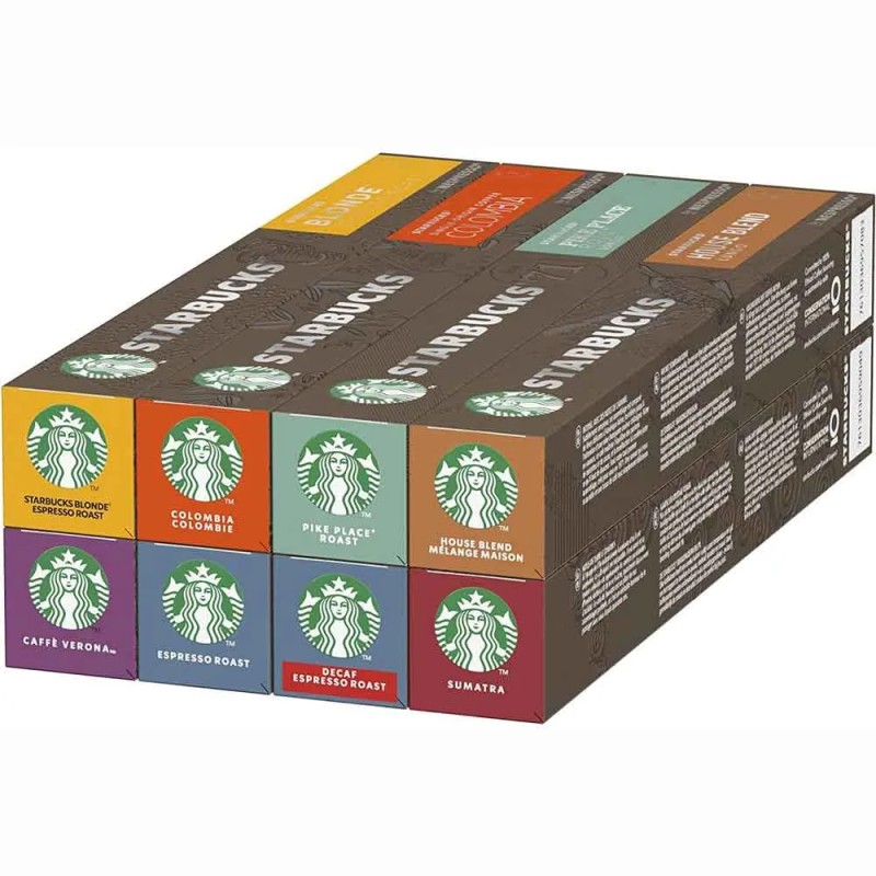 Starbucks Selección 8 tubos variados  80 cápsulas Nespresso