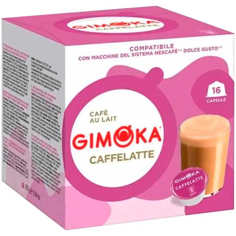 Café con Leche  Gimoka  compatible Dolce Gusto   16 cápsulas