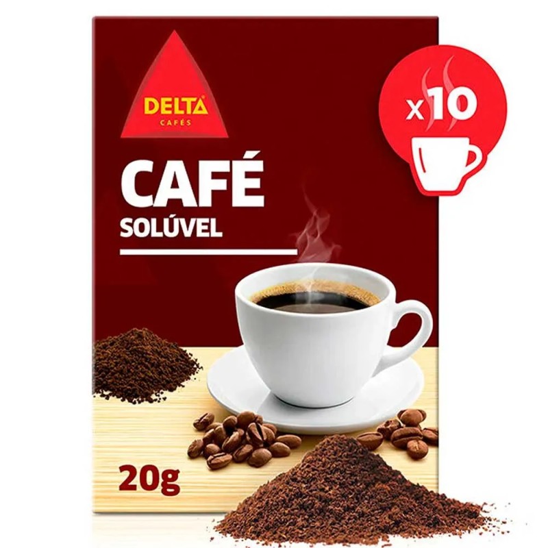 Café soluble Delta 10 sobres de 2 gramos cada uno